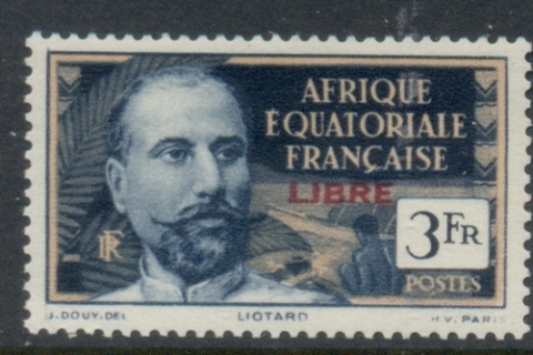 French Equatorial Africa 1940-41 Pictorials Opt Libre 3f C.