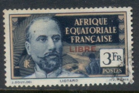 French Equatorial Africa 1940-41 Pictorials Opt Libre 3f C.