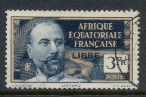 French Equatorial Africa 1940-41 Pictorials Opt Libre 3f B.