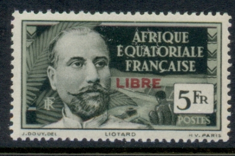 French Equatorial Africa 1940-41 Pictorials Opt Libre 5f C.