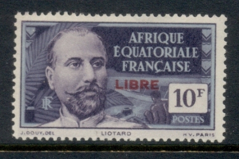 French Equatorial Africa 1940-41 Pictorials Opt Libre 10f C.