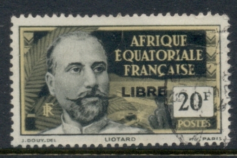 French Equatorial Africa 1940-41 Pictorials Opt Libre 20f B.