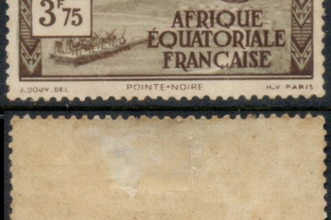 French Equatorial Africa 1940-41 Air Post Planes Opt Libre 3.75f