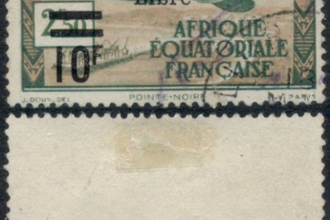 French Equatorial Africa 1940-41 Air Post Planes Opt Libre Surch 10f on 2.50f