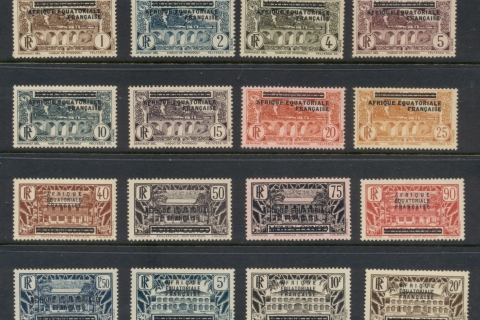 French Equatorial Africa 1936 Pictorials Opt on Middle Congo