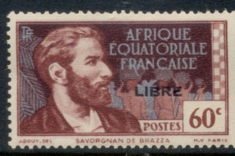 French Equatorial Africa 1940-41 Pictorial Opt Libre 60c