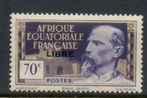 French Equatorial Africa 1940-41 Pictorial Opt Libre 70c