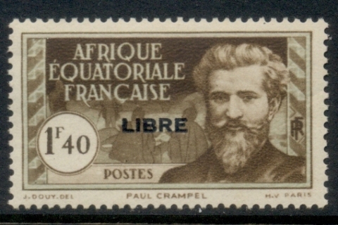 French Equatorial Africa 1940-41 Pictorial Opt Libre 1.40f