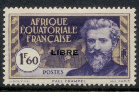 French Equatorial Africa 1940-41 Pictorial Opt Libre 1.50f