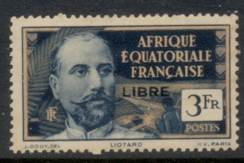 French Equatorial Africa 1940-41 Pictorial Opt Libre 3f (B)