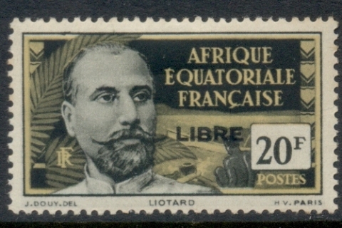 French Equatorial Africa 1940-41 Pictorial Opt Libre 20f
