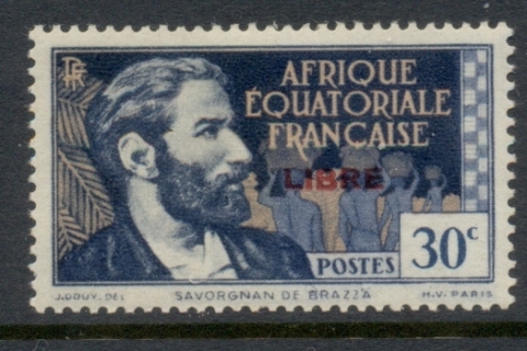 French Equatorial Africa 1940-41 Pictorial Opt Libre 30c ( C)