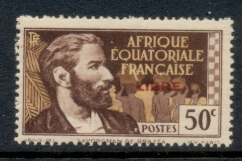 French Equatorial Africa 1940-41 Pictorial Opt Libre 50c ( C)