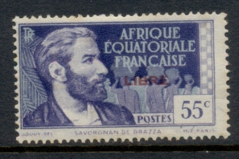 French Equatorial Africa 1940-41 Pictorial Opt Libre 55c ( C)