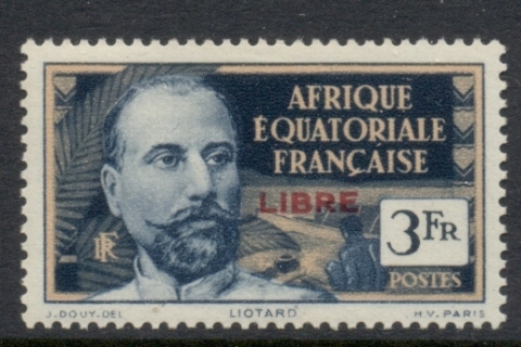 French Equatorial Africa 1940-41 Pictorial Opt Libre 3f ( C)