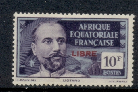 French Equatorial Africa 1940-41 Pictorial Opt Libre 10f ( C)