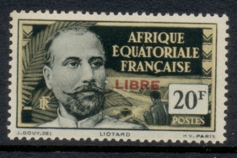 French Equatorial Africa 1940-41 Pictorial Opt Libre 20f ( C)