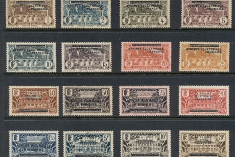 French Equatorial Africa 1936 Opts. On Middle Congo