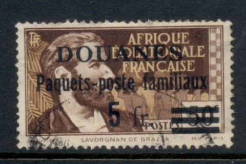 French Equatorial Africa 1944 5f Opt Douane