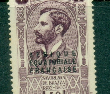 French Equatorial Africa 1936 Pictorial, Opt on Gabon 40c