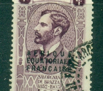 French Equatorial Africa 1936 Pictorial, Opt on Gabon 40c