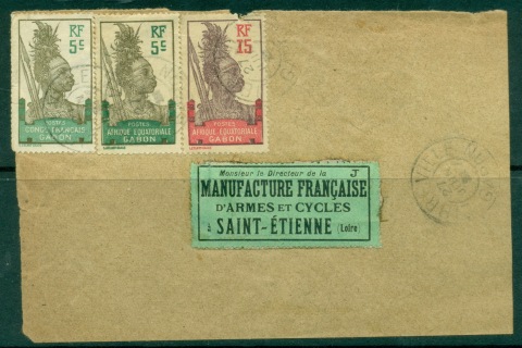 French Equatorial Africa 1922 Fang Warrior on piece