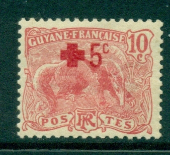 French-Guiana-1915-Red-Cross-Surch-MLH-lot38603