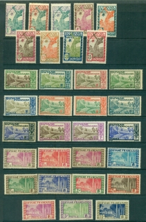 French-Guiana-1929-40-Pictorials-Asst-32-MLH-FU-lot38608