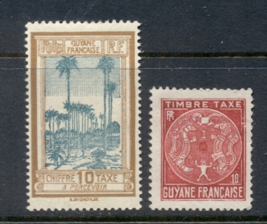 French-Guiana-1929-47-Postage-Dues-Asst-MLH