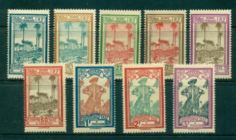 French-Guiana-1929-Postage-Dues-9-MLH-lot38607