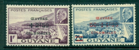 French-Guiana-1944-Colonial-Development-Fund-gum-adhesions