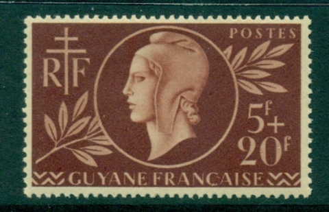 French-Guiana-1944-Red-Cross-MLH-lot38621