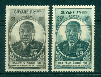 French-Guiana-1945-Eboue-MLH-lot38620