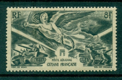 French-Guiana-1947-Victory-MLH-lot38625