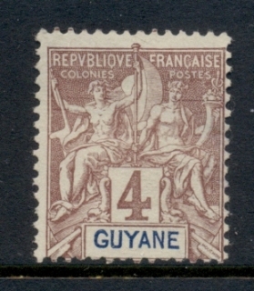 French-Guyana-1892-1904-Navigation-Commerce-4c-thin-MNG