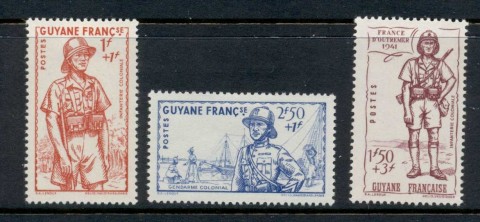 French-Guyana-1941-Vichy-Issue-MLH