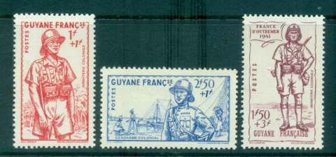 French-Guiana-1941-Vichy-Issue-MUH-lot49473