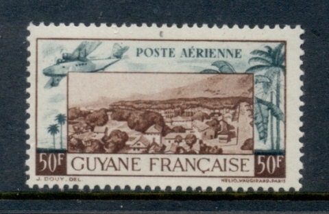 French-Guyana-1942-Air-Post-Vichy-issue-MLH