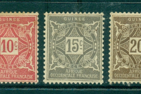 French Guinea 1892-1914 Postage Due to 30c