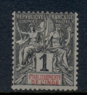 French-India-1892-1907-Navigation-Commerce-1c-thin-MLH