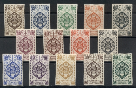 French-India-1942-Lotus-Flowers-MLH