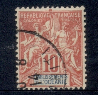 French Polynesia 1892-1907 Navigation & Commerce 10c red