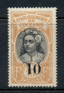 French-Polynesia-1916 Pictorial Surch 10c on 15c