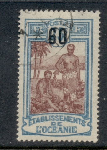 French Polynesia 1923-27 Pictorials Surch 60c on 75c