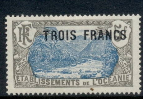 French-Polynesia-1926 Pictorials Surch 3f on 5f