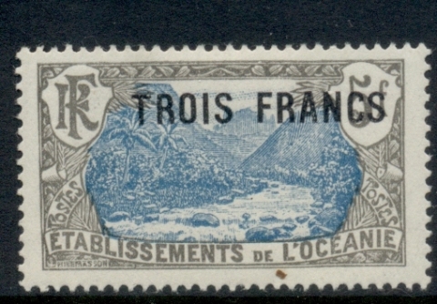 French Polynesia 1926 Pictorials Surch 3f on 5f