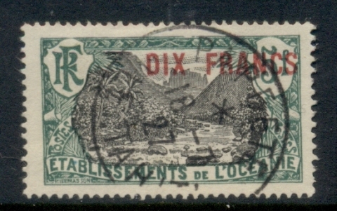 French-Polynesia-1926 Pictorials Surch 10f on 5f