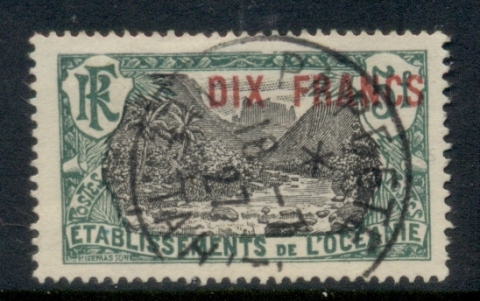 French Polynesia 1926 Pictorials Surch 10f on 5f