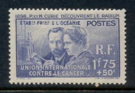 French-Polynesia-1938 Pierre & marie Curie