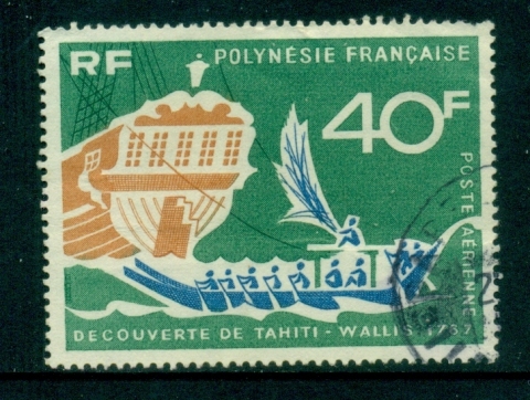 French Polynesia 1968 Discovery of Tahiti by Bougainville 40f